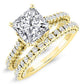 Garland Diamond Matching Band Only (engagement Ring Not Included) For Ring With Princess Center yellowgold