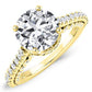 Garland Round Diamond Engagement Ring (Lab Grown Igi Cert) yellowgold