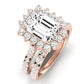 Gazania Diamond Matching Band Only (does Not Include Engagement Ring) For Ring With Emerald Center rosegold