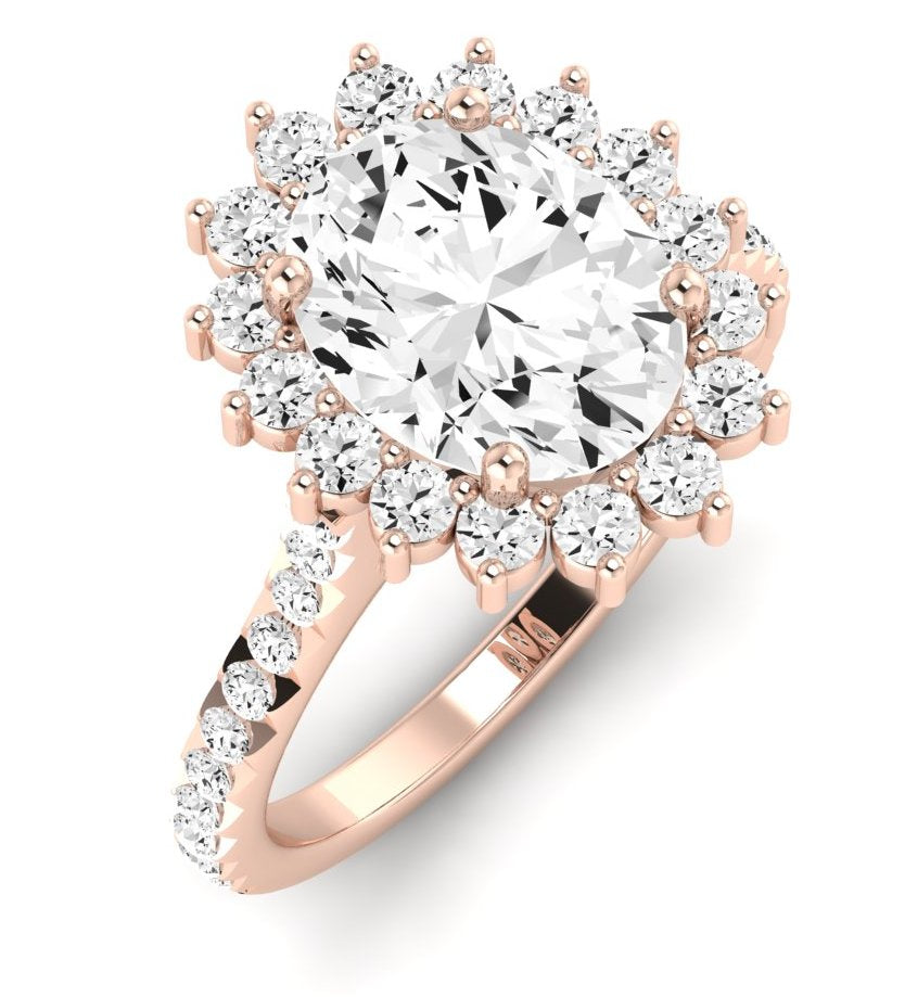 Gazania Oval Diamond Engagement Ring (Lab Grown Igi Cert) rosegold