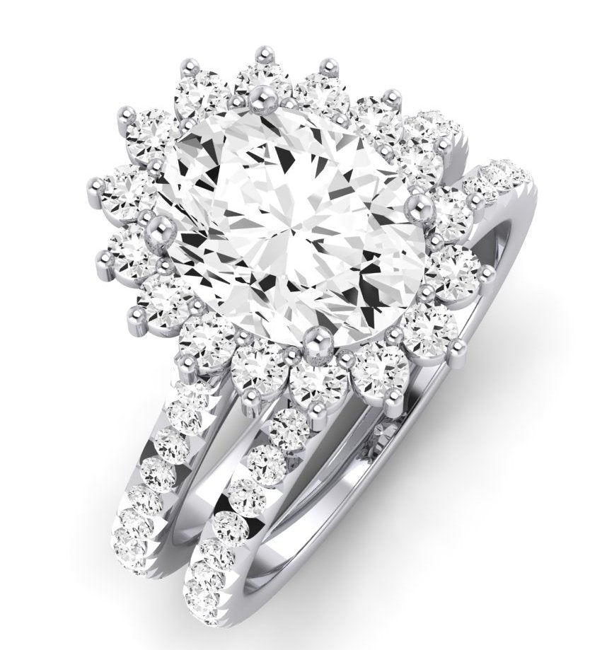 Gazania Oval Diamond Bridal Set (Lab Grown Igi Cert) whitegold