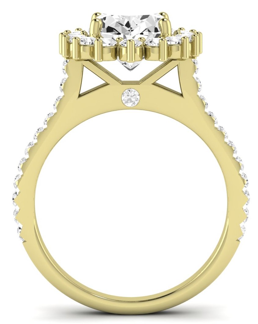 Gazania Oval Moissanite Engagement Ring yellowgold