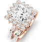 Gazania Moissanite Matching Band Only (does Not Include Engagement Ring) For Ring With Princess Center rosegold