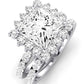Gazania Diamond Matching Band Only (does Not Include Engagement Ring) For Ring With Princess Center whitegold