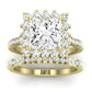 Gazania Moissanite Matching Band Only (does Not Include Engagement Ring) For Ring With Princess Center yellowgold