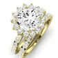 Gazania Moissanite Matching Band Only (does Not Include Engagement Ring) For Ring With Round Center yellowgold