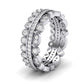 Honey Round Cut Diamond Eternity Band (Clarity Enhanced) whitegold