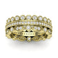 Honey Round Cut Diamond Eternity Band (Clarity Enhanced) yellowgold