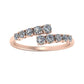 Anthea Split Bar Trendy Diamond Wedding Ring rosegold
