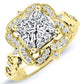 Hana Princess Diamond Engagement Ring (Lab Grown Igi Cert) yellowgold