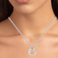 Virginia - Heart Shape Moissanite Accented Necklace whitegold