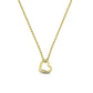 Virginia - Heart Shape Moissanite Accented Necklace yellowgold