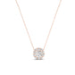 Virginia - Heart Shape Diamond Accented Necklace rosegold