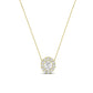 Angelwing Oval Cut Moissanite Halo Necklace yellowgold