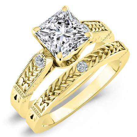 Heath Princess Moissanite Bridal Set yellowgold