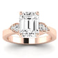 Hibiscus Emerald Diamond Engagement Ring (Lab Grown Igi Cert) rosegold
