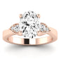 Hibiscus Oval Moissanite Engagement Ring rosegold