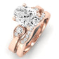 Hibiscus Diamond Matching Band Only (does Not Include Engagement Ring)  For Ring With Oval Center rosegold