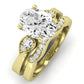 Hibiscus Diamond Matching Band Only (does Not Include Engagement Ring)  For Ring With Oval Center yellowgold