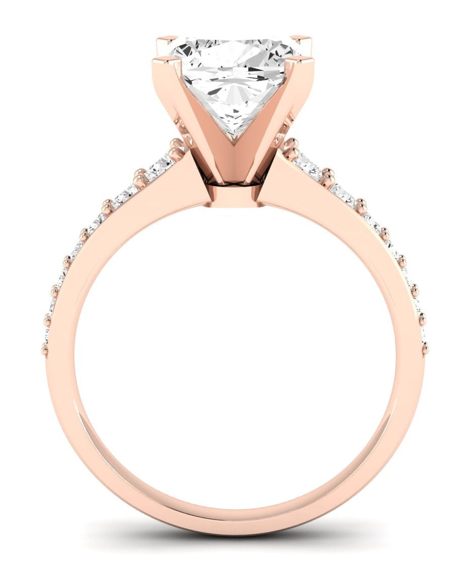 Holly Cushion Moissanite Engagement Ring rosegold