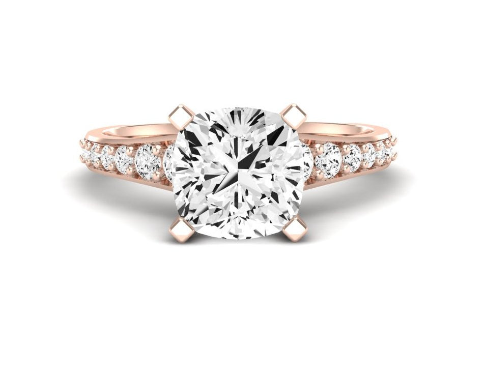 Holly Cushion Moissanite Engagement Ring rosegold