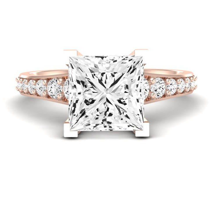 Holly Princess Moissanite Engagement Ring rosegold