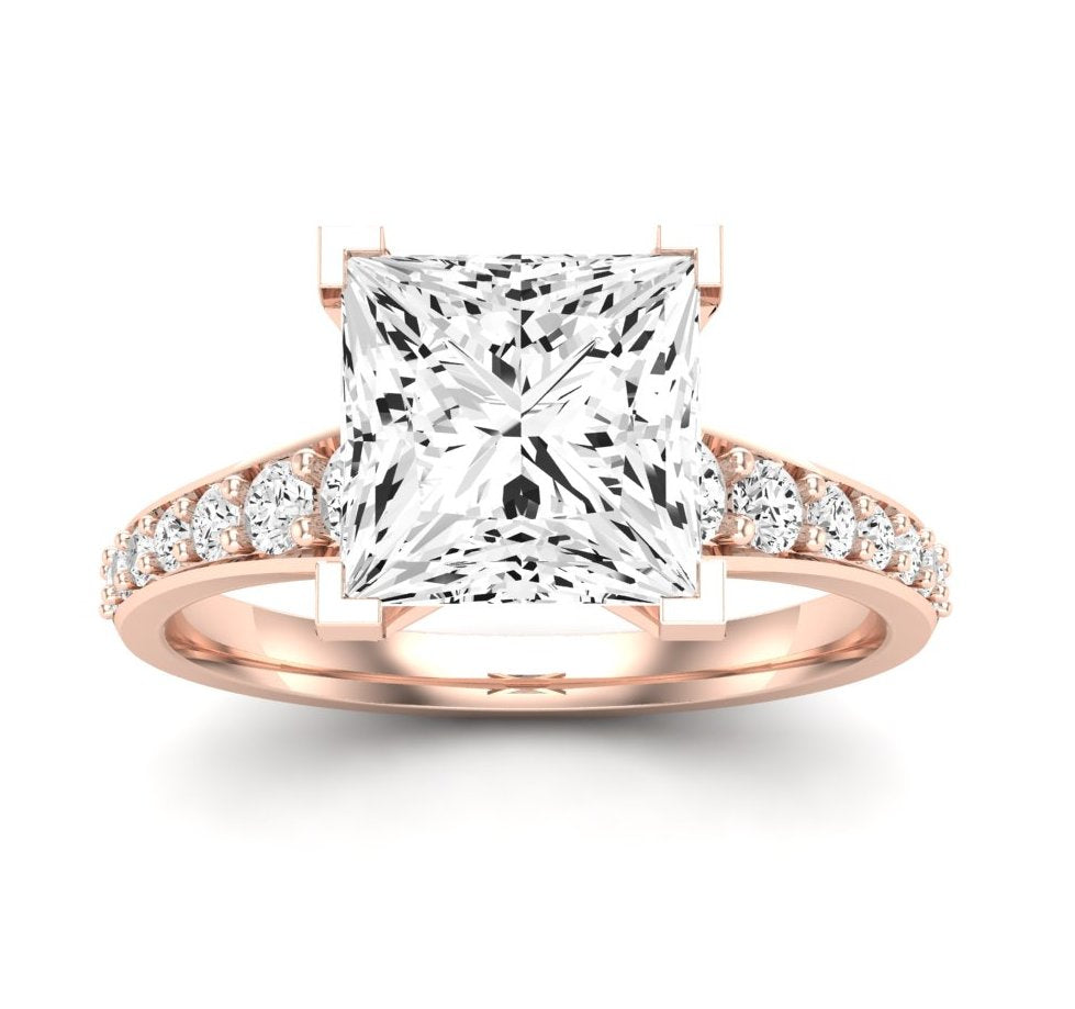 Holly Princess Moissanite Engagement Ring rosegold