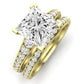 Holly Moissanite Matching Band Only (does Not Include Engagement Ring) For Ring With Princess Center yellowgold