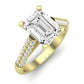 Iberis Emerald Diamond Engagement Ring (Lab Grown Igi Cert) yellowgold
