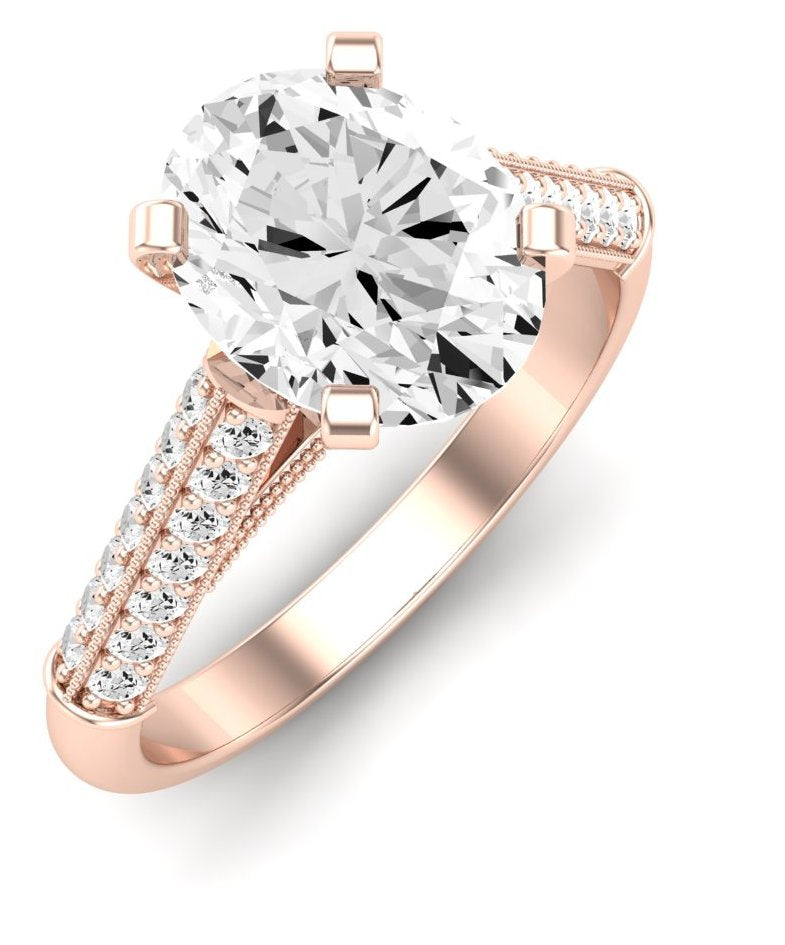 Iberis Oval Diamond Engagement Ring (Lab Grown Igi Cert) rosegold