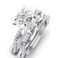 Iris Moissanite Matching Band Only (does Not Include Engagement Ring) For Ring With Cushion Center whitegold