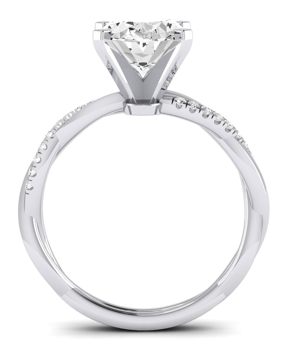 Iris Oval Moissanite Engagement Ring whitegold