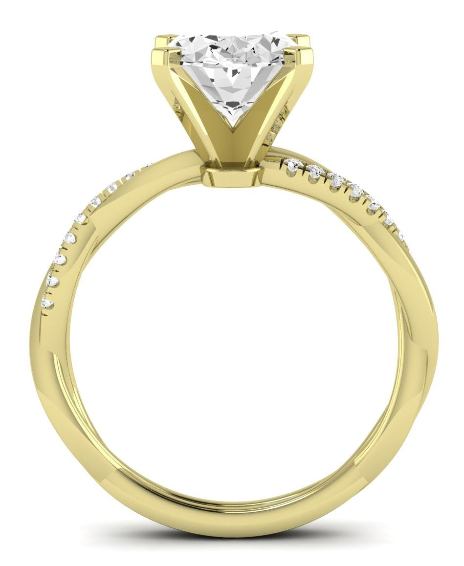 Iris Oval Moissanite Engagement Ring yellowgold