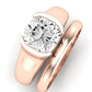 Jasmine Diamond Matching Band Only (does Not Include Engagement Ring) For Ring With Cushion Center rosegold