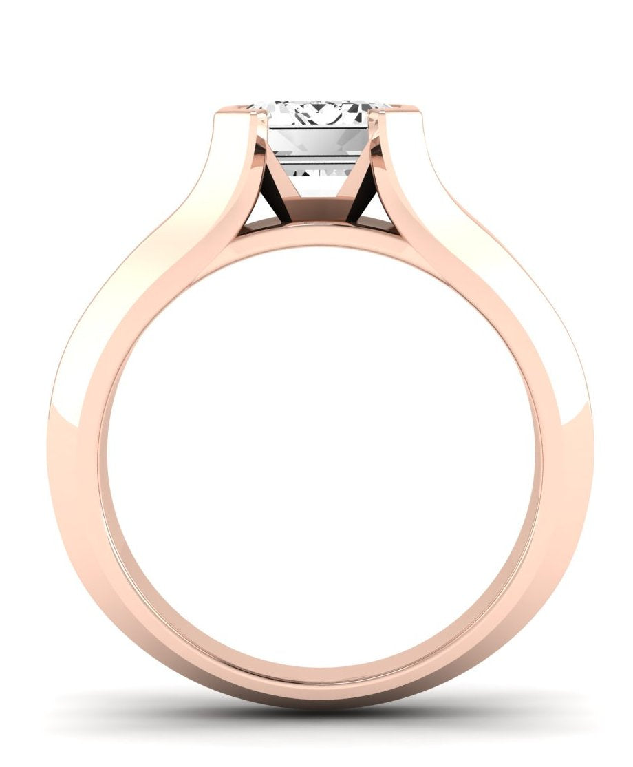 Jasmine Emerald Moissanite Engagement Ring rosegold