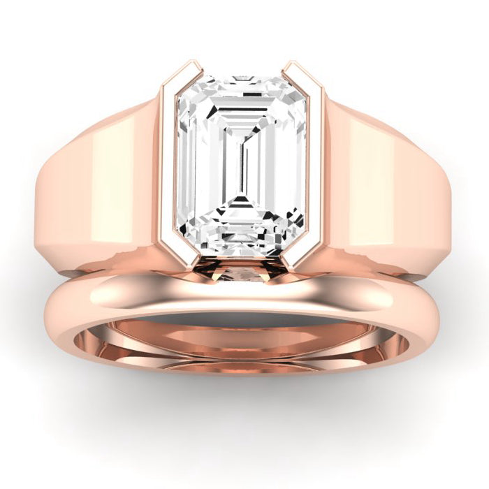 Jasmine Emerald Diamond Bridal Set (Lab Grown Igi Cert) rosegold