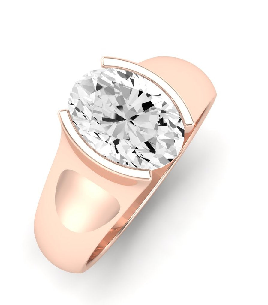 Jasmine Oval Diamond Engagement Ring (Lab Grown Igi Cert) rosegold