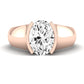 Jasmine Oval Moissanite Engagement Ring rosegold