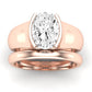 Jasmine Diamond Matching Band Only (does Not Include Engagement Ring) For Ring With Oval Center rosegold