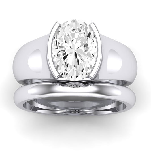 Jasmine Oval Diamond Bridal Set (Lab Grown Igi Cert) whitegold