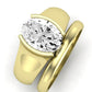 Jasmine Diamond Matching Band Only (does Not Include Engagement Ring) For Ring With Oval Center yellowgold