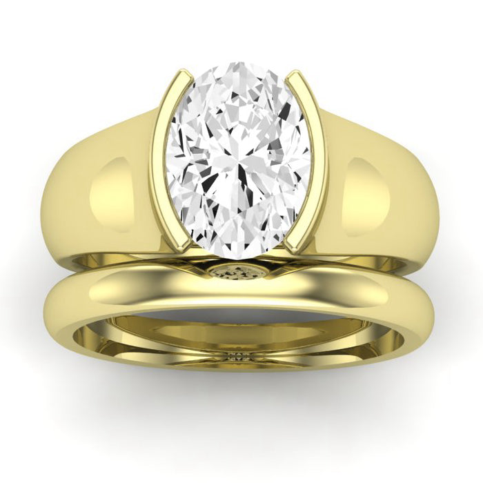 Jasmine Oval Moissanite Bridal Set yellowgold