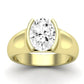 Jasmine Oval Moissanite Engagement Ring yellowgold