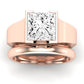 Jasmine Moissanite Matching Band Only (does Not Include Engagement Ring) For Ring With Princess Center rosegold