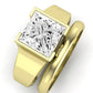 Jasmine Diamond Matching Band Only (does Not Include Engagement Ring) For Ring With Princess Center yellowgold