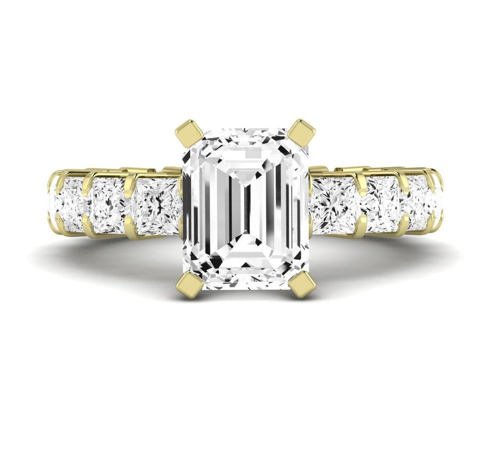Kalina Emerald Diamond Engagement Ring (Lab Grown Igi Cert) yellowgold