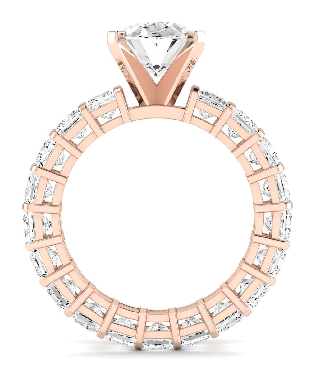 Kalina Oval Moissanite Engagement Ring rosegold