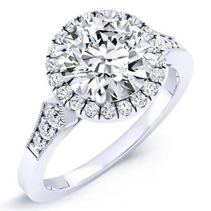 Kalmia Round Diamond Engagement Ring (Lab Grown Igi Cert) whitegold