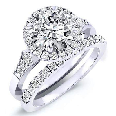 Kalmia Moissanite Matching Band Only (engagement Ring Not Included) For Ring With Round Center whitegold