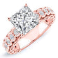 Kassia Princess Moissanite Engagement Ring rosegold